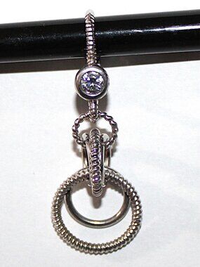 Judith Ripka Sterling Silver Interlocking Circle Hoop Replacement Earring CZ